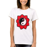 Yin Yang Lotus Flower t-shirts