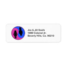 Yin Yang Man & Woman Custom Return Address Labels