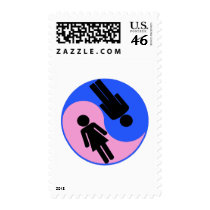Yin Yang Man Woman postage by goldnsun Yin Yang Man Woman postage
