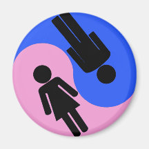 Yin Yang Man Woman Refrigerator Magnets