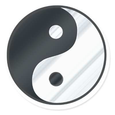 Yin Yang Metal Stickers by sixteenthkid