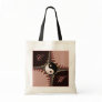 Yin Yang Monogram Pink Black Fractal Lace Bag