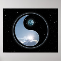 Yin Yang Moon Sun Print