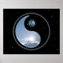 Yin Yang Moon Sun Print
