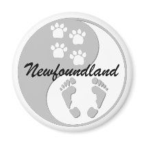 yin yang newfoundland magnets