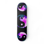 yin yang painted rainbow sunflower skate board decks