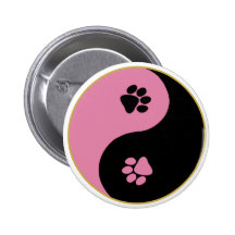 Yin Yang Paws Pink