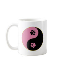 Yin Yang Paws Pink mugs