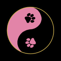 Yin Yang Paws Pink t-shirts