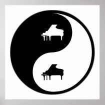 Yin Yang Piano Posters