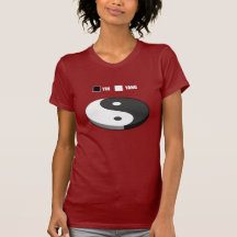 Yin Yang Pie Chart Shirts
