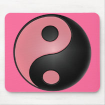 Yin Yang Pink Mouse Pad mousepads by Scoticus Yin Yang Pink Mouse Pad mousepads