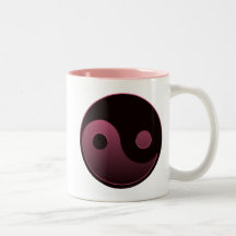 yin yang pink mugs