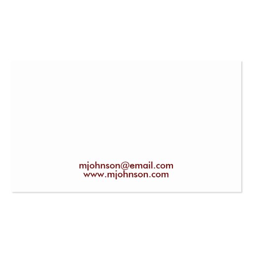Yin Yang Red Business Card Template (back side)