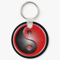yin-yang-red keychains by bashaa yin-yang-red keychains