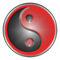 yin-yang-red stickers by bashaa yin-yang-red stickers