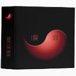 yin yang - red vinyl binders