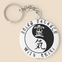 Yin Yang Reiki Kanji keychains
