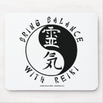 Yin Yang Reiki Kanji Mouse Mat