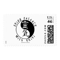Yin Yang Reiki Kanji postage by ReikiArtist Yin Yang Reiki Kanji postage
