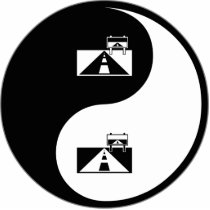 Yin Yang Road Trips photo sculptures