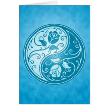 Yin Yang Roses, blue Cards