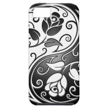 Yin Yang Roses, tight iPhone 5 Cases