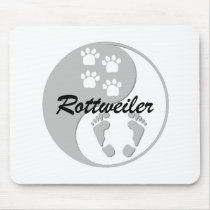 yin yang rottweiler mouse pad
