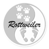 yin yang rottweiler stickers