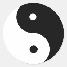 Yin__Yang Round Stickers