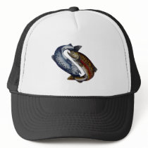 Yin Yang Salmon Fish Trucker Hats