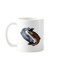 Yin Yang Salmon Fish Mug