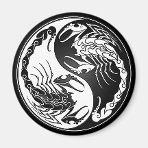Yin Yang Scorpions Fridge Magnets
