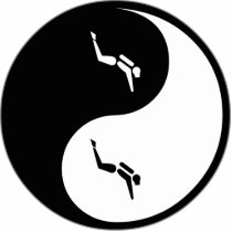 Yin Yang Scuba Diving photo sculptures by whatitis Yin Yang Scuba Diving photo sculptures