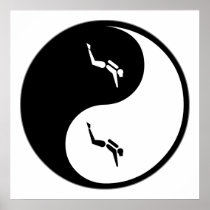 Yin Yang Scuba Diving Posters