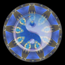 Yin Yang Serpent Circle Mandala  Sticker stickers
