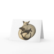 Yin Yang Siamese Cats cards