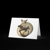 Yin Yang Siamese Cats cards