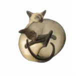 Yin Yang Siamese Cats Holiday Ornament Photo Cut Outs