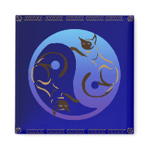 Yin Yang Siamese Cats. Magnet magnets