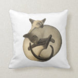 yin yang cat pillow