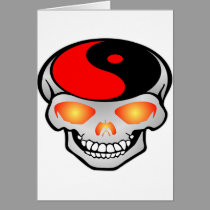 Yin-Yang Skull Tattoo cards