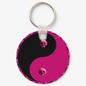 Yin Yang Skulls Keychain