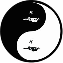 Yin Yang Skydiving photo sculptures by whatitis Yin Yang Skydiving photo sculptures