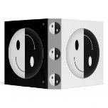 Yin Yang Smiley Vinyl Binder