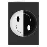 Yin Yang Smiley Greeting Cards