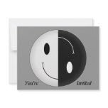 Yin Yang Smiley Custom Invitations