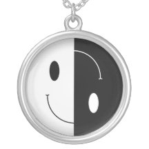 Yin Yang Smiley Pendant