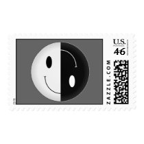 Yin Yang Smiley Postage