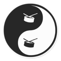 Yin Yang Snare Drum stickers
